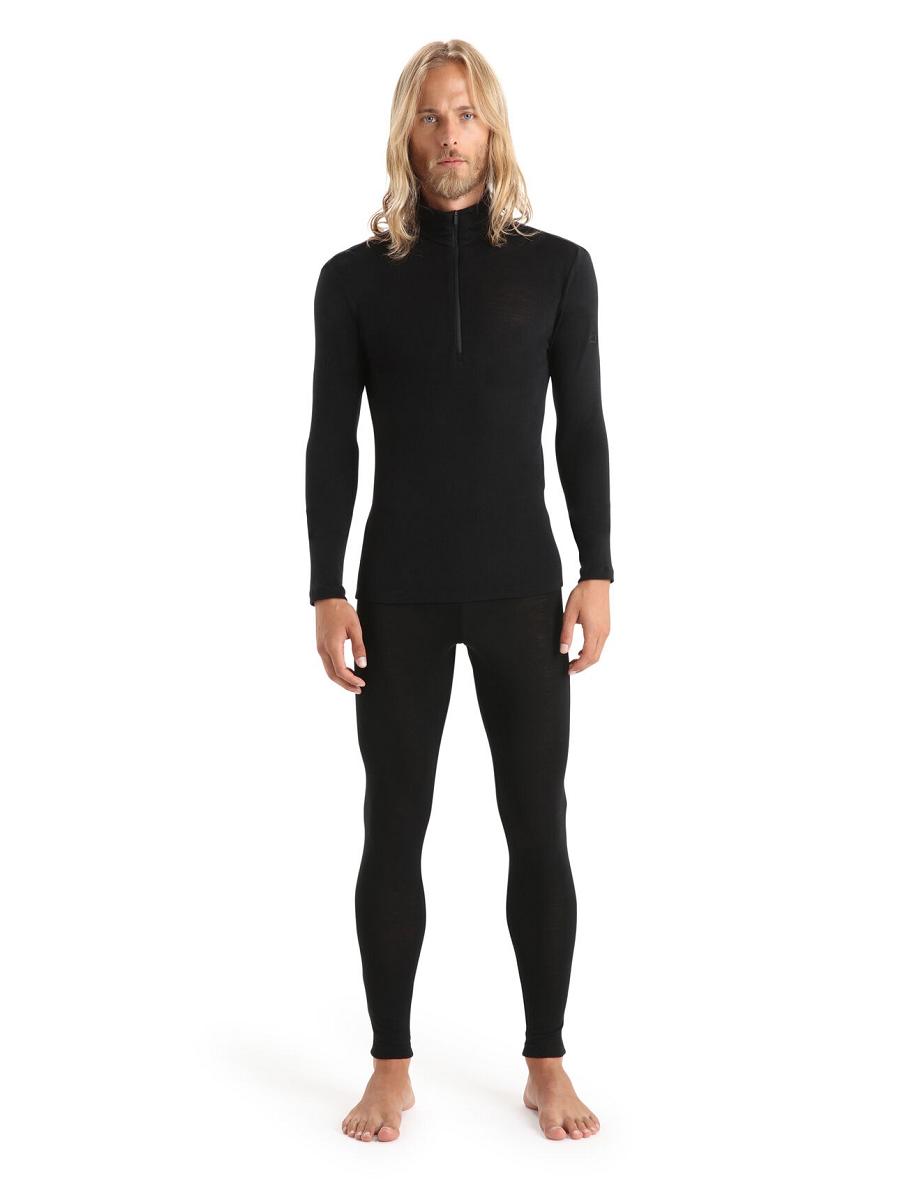 Men's Icebreaker Merino 175 Everyday Thermal Leggings Base Layers Black | CA 1546RVDW